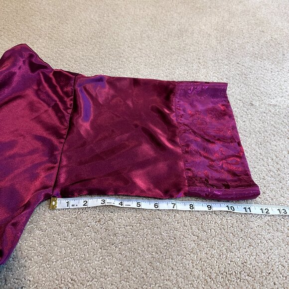 VS Victorias Secret Robe Kimono Gold Label OS Satin Wrap Short Berry Vintage Y2K - Picture 9 of 13
